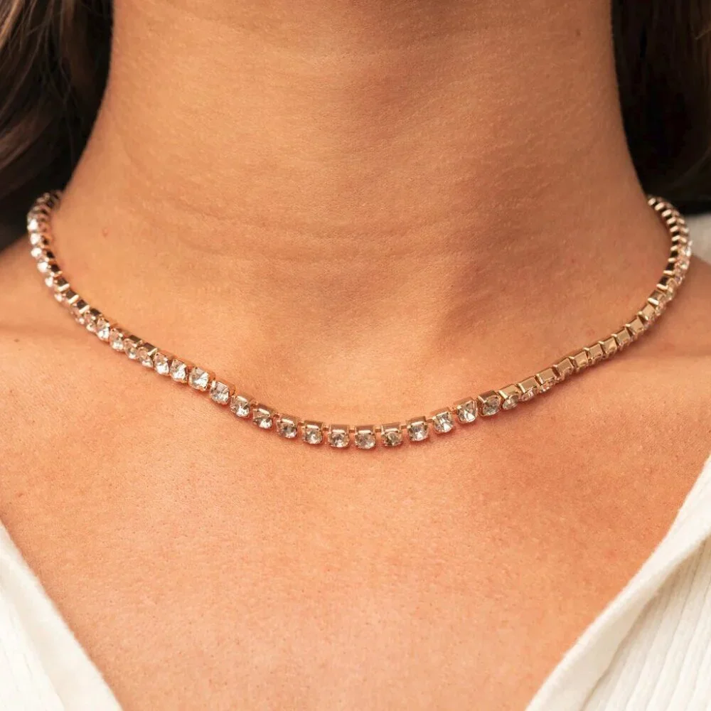 Paparazzi Jewelry - Starlight Radiance - Gold Choker Necklace - Vintage